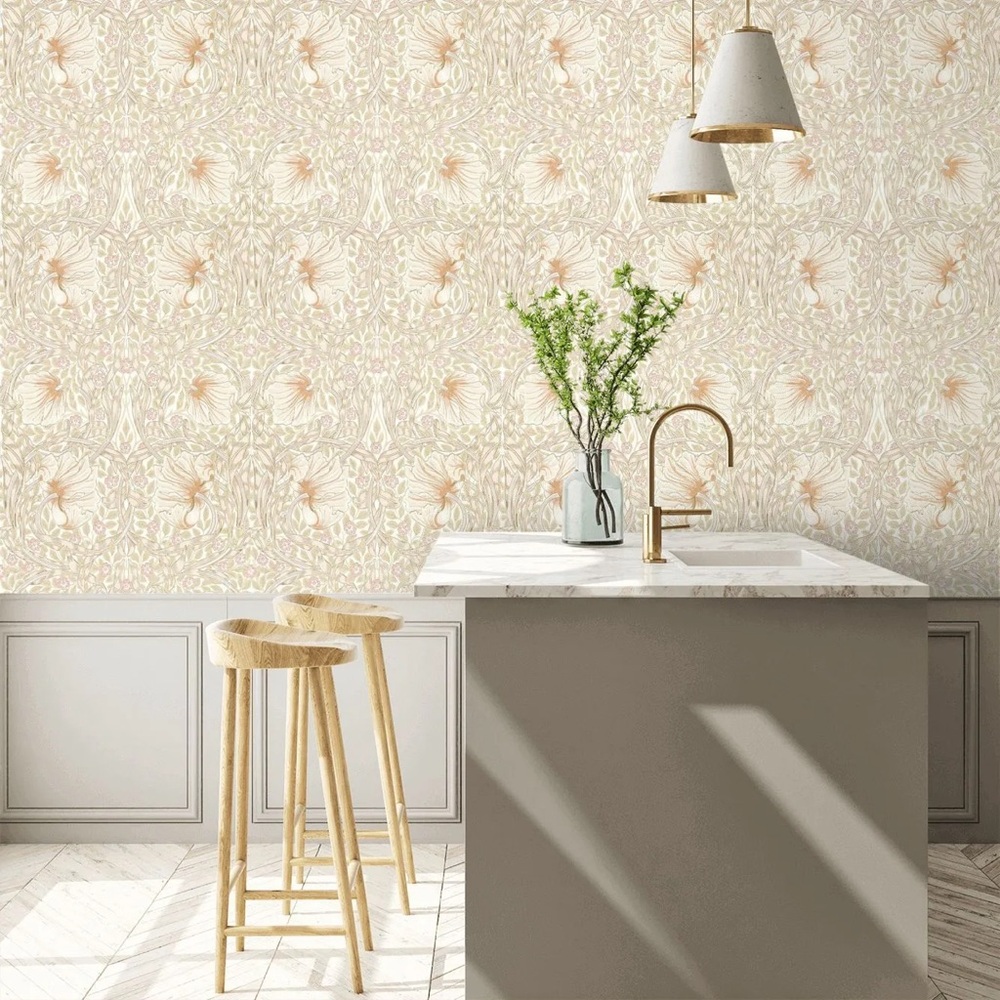 Anthropologie Home x Morris & Co. Pimpernel Floral Wallpaper Wall Art Mural - Picture 2 of 10